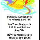 Water Park 2 Birthday Party Ticket Invitations
