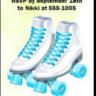 Roller Skates Birthday Party Ticket Invitation
