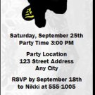 Snowboarding Birthday Party Ticket Invitation