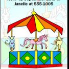 Carousel Birthday Party Ticket Invitation