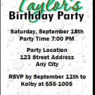 Retro Martinis Birthday Party Ticket Invitation