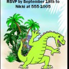 Dinosaur Birthday Party Ticket Invitation