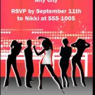 Nightclub Red Birthday Party Ticket Invitation