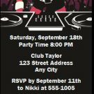 DJ Rocker Chick Birthday Party Ticket Invitation