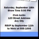 Electric Guitar Birthday Party Ticket Invitation