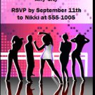 Nightclub Pink Birthday Party Ticket Invitation