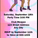 Dancing Teens Pastel Ticket Invitation