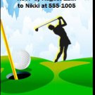 Golf Female Birthday Party Ticket Invitation