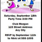 Dance Club Kids Purple Ticket Invitation