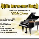 Piano Birthday Party Invitation