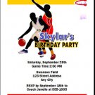 Basketball Blue Gold Red Party Invitations