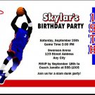 Basketball Blue Red Party Invitations