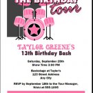 Drummer Girl Birthday Party Invitation