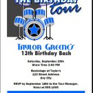 Drummer Birthday Party Invitation
