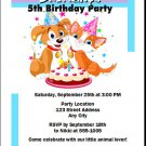 Puppy & Kitten Birthday Party Invitations