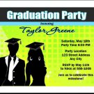 Hip Grads Lime Graduation Party Invitation
