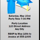 Grad & Cap Male Graduation Party Ticket Invitation