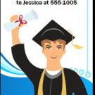 Mod Graduate Male Graduation Party Ticket Invitation