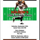 Bengals Colored Football Birthday Party Invitation