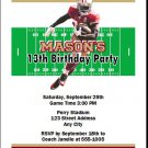 49ers Colored Football Birthday Party Invitation