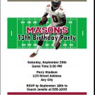 Buccaneers Colored Football Birthday Party Invitation