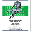 Titans Colored Football Birthday Party Invitation
