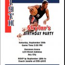 Atlanta Hawks Colored Basketball Party Invitations