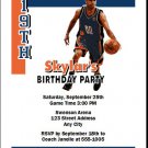 Charlotte Bobcats Colored Basketball Party Invitations