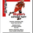 Chicago Bulls Colored Basketball Party Invitations