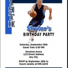 Dallas Mavericks Colored Basketball Party Invitations