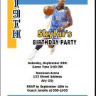 Denver Nuggets Colored Basketball Party Invitations