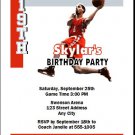 Houston Rockets Colored Basketball Party Invitations