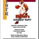 Miami Heat Colored Basketball Party Invite