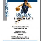 Minnesota Timberwolves Colored Basketball Party Invite