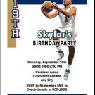 New Orleans Pelicans Colored Basketball Party Invite