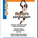 New York Knicks Colored Basketball Party Invite