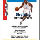 Oklahoma City Thunder Colored Basketball Party Invite