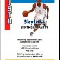 Oklahoma City Thunder Colored Basketball Party Invite