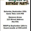 Boston Celtics Colored Basketball Party Ticket Invitations