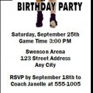Brooklyn Nets Colored Basketball Party Ticket Invitations