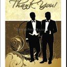 Olive Vines Gay Wedding Thank You Card