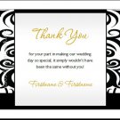 Black & White Print Wedding Thank You Cards