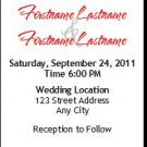 Black & White Wedding Ticket Invitation 2