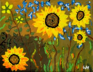 SUNFLOWERS 17 11x14