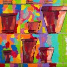 POTS ON SHELVES