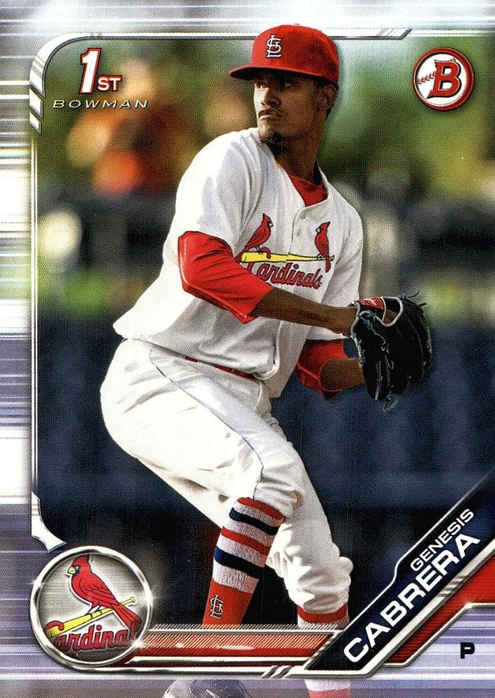2019 Bowman Prospects BP142 - Genesis Cabrera, St. Louis Cardinals