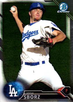 2016 Bowman Chrome Prospects BCP209 - Josh Sborz, Los Angeles Dodgers