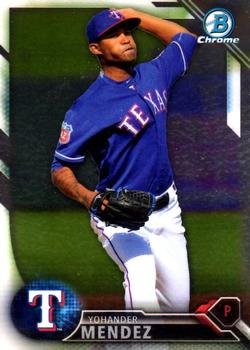 2016 Bowman Chrome Prospects BCP199 - Yohander Mendez, Texas Rangers