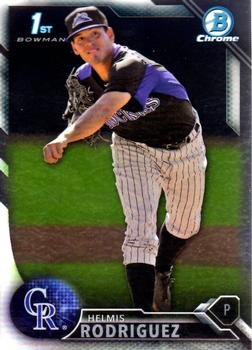 2016 Bowman Chrome Prospects BCP195 - Helmis Rodriguez, Colorado Rockies