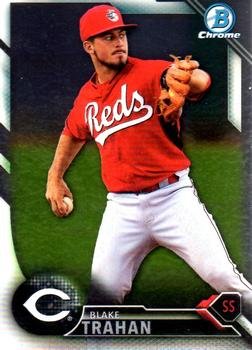 2016 Bowman Chrome Prospects BCP163 - Blake Trahan, Cincinnati Reds